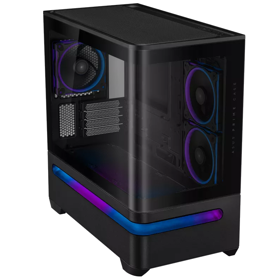 ASUS Prime AP202 Tempered Glas, without PSU, 2xUSB3.2, 1xUSB Type-C, Tempered Glass side, mATX, Black 90DC00P0-B19000
