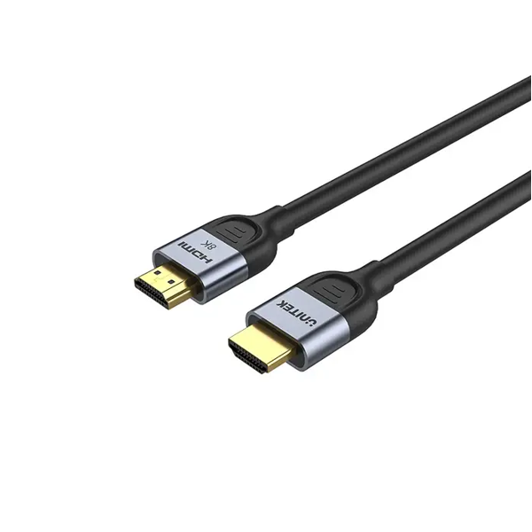 კაბელი, C11086GY01, UNITEK, 2M, HDMI2.1 Male to Male Gaming 8K 60Hz კაბელი. C11086GY01-2M