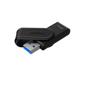 ფლეშ მეხსიერება,  DTXS/64GB, KINGSTON, USB 3.2, Type-A Gen1 DT Exodia S, შავი.