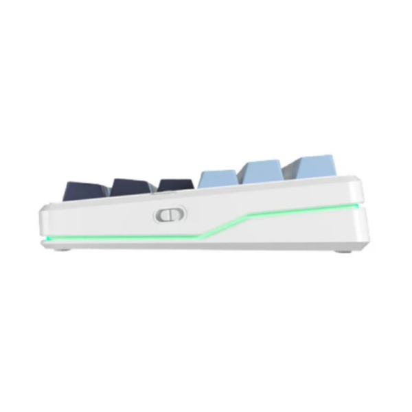 კლავიატურა: AULA F87 PRO V2 Tri-Mode RGB Mechanical Keyboard Whire Light Blue/White/Dark Purple (Star Vector Switch)