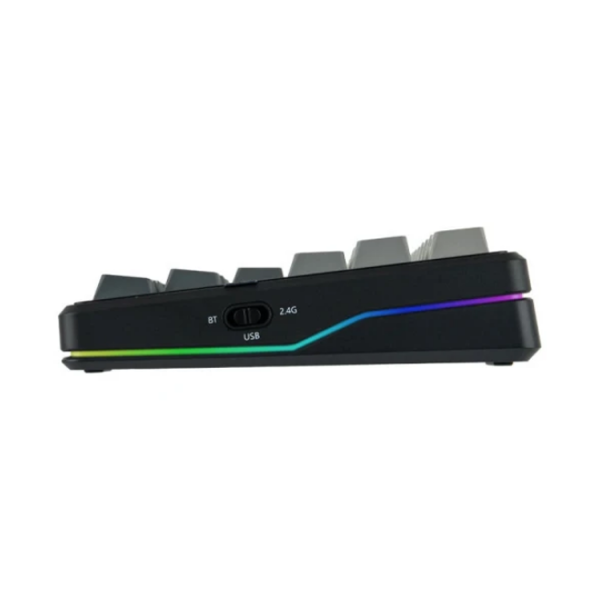 კლავიატურა: AULA F87 PRO V2 Tri-Mode RGB Mechanical Keyboard Black/Gradient Grey (Gray Wood Switch V4)
