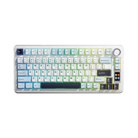 კლავიატურა: AULA S75 PRO RGB Mechanical Keyboard White case, Light Blue/White/Black-Purple (Seiya Switch)