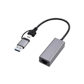 ადაპტერი: Gembird A-USB3AC-LAN-01 USB 3.1 + type-C Gigabit network adapter space grey
