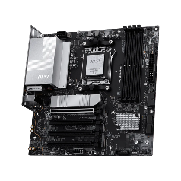 MSI Motherboard PRO B850M-P WIFI sAM5 B850 4xDDR5 M.2 HDMI DP Wi-Fi BT mATX