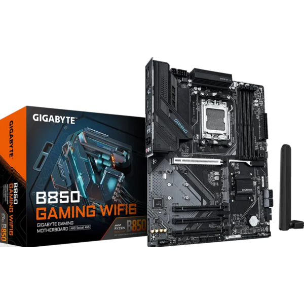 GIGABYTE Motherboard B850 GAMING WF6 sAM5 B850 4xDDR5 M.2 Wi-Fi BT HDMI DP ATX
