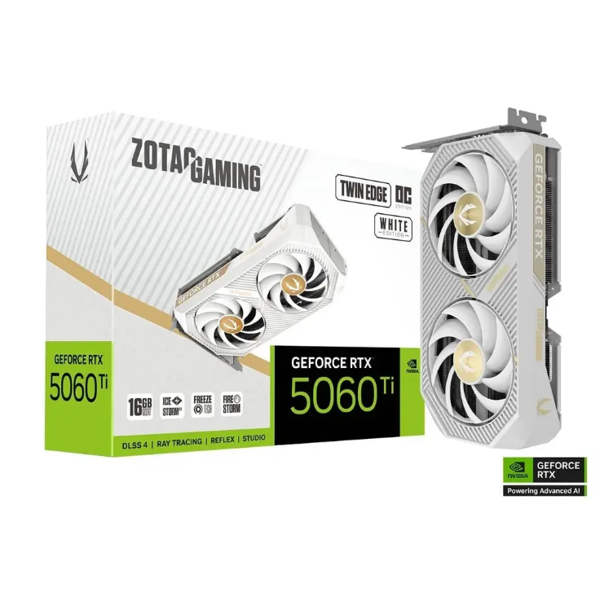 ZOTAC Graphic Adapter GeForce RTX 5060 Ti 16GB GDDR7 Twin Edge OC White Edition