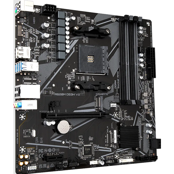 GIGABYTE Motherboard A520M DS3H AC sAM4 A520 4xDDR4 M.2 HDMI DP Wi-Fi mATX