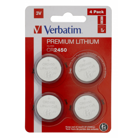 CR2430 Battery Lithium 3V 4 Pack (049534) Verbatim 023942495345