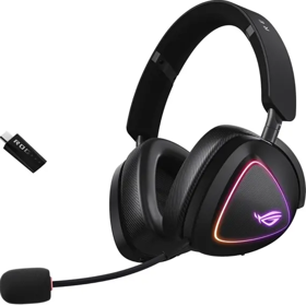 Headset ASUS ROG Delta II, 3.5мм/BT/WL, RGB, 2м, black