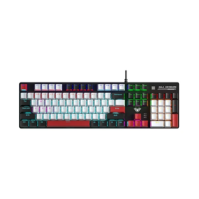 კლავიატურა: AULA S500 Zoned RGB Wired Mechanical Gaming Keyboard Black/White/Red (Blue switch)