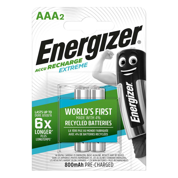 6862 Energizer Extreme AAA 800mAh აკუმულატორი, 2ც შეკრა E300324500
