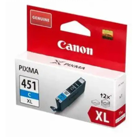 Cartridge/ Canon Original/ Canon CLI-451 XL Cyan for PIXMA IP7240, iP8740, iX6840, MG5440, MG5540, MG5640, MG6340, MG6440, MG6640, MG7140, MG7540,