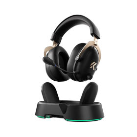 Headset MCHOSE V9Turbo, USB-A/WL/BT, Black Gold