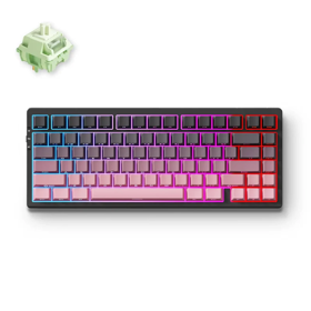 keyboard MCHOSE G75 Pro, Matcha Latte, USB-A/WL/BT, RGB, Black Pink