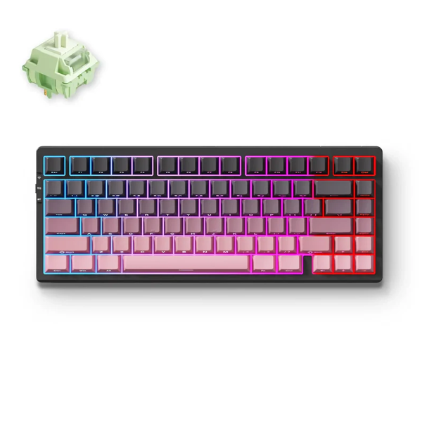 keyboard MCHOSE G75 Pro, Cabbage Tofu V2, USB-A/WL/BT, RGB blue