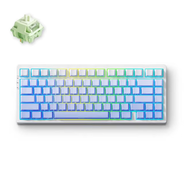 keyboard MCHOSE G75 Pro, Matcha Latte, USB-A/WL/BT, RGB, Glacier Gradient