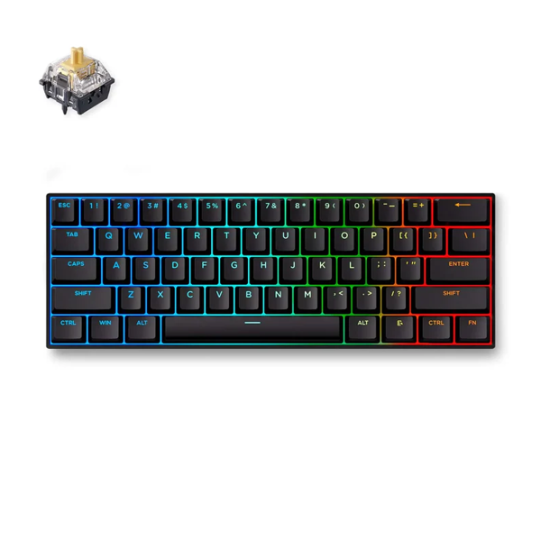 keyboard MCHOSE Ace 60 Pro Hall Effect, KTEK Magnetic Switch,  8K, USB-A, RGB, black