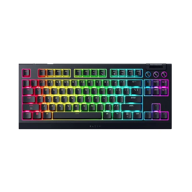 Razer Keyboard mechanical BlackWidow V4 TKL HyperSpeed, 87key, Orange Switch Gen-3, USB-A/WL/BT, EN, RGB, black