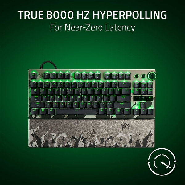 Razer Keyboard mechanical Huntsman V3 Pro TKL 8KHz, 84key, Analog Optical Switch Gen-2, USB-A, EN, RGB, NiKo Ed.