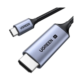 ვიდეო კაბელი UGREEN CM565 (35596), Type-C To HDMI 8K Cable, 1m, Grey