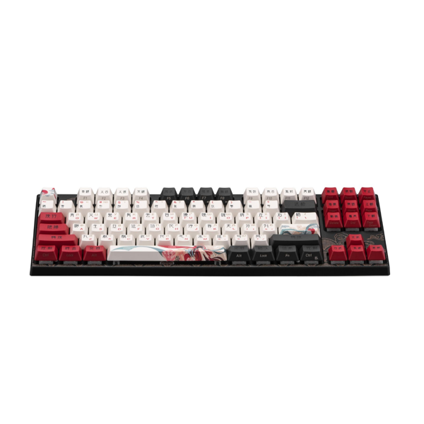 Mechanical keyboard Varmilo VEM87 Beijing Opera 87Key, EC V2 Ivy, USB-A, EN/UKR, White Led,  A33A028B1A3A17A025