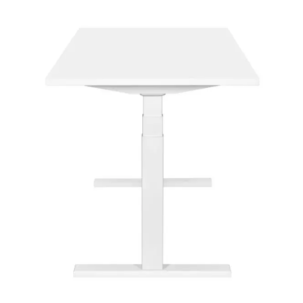 2E Computer Desk CE150W, height 62-128cm, electric motor, tabletop 150 75cm (white), metal base (white)
