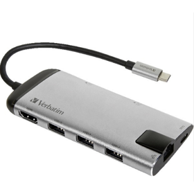 ხაბი USB-C Hub U3.1G1/U3.0x2/HDMI/RJ45 (49141) Verbatim 023942491415
