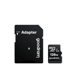 მეხსიერება M1AA-1280R12; 128GB MICRO CARD class 10 UHS I + adapter GOODRAM 5908267930168