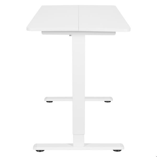 2E Computer Desk CE120W, height 72-120cm, electric motor, tabletop 120 60cm (white), metal base (white)