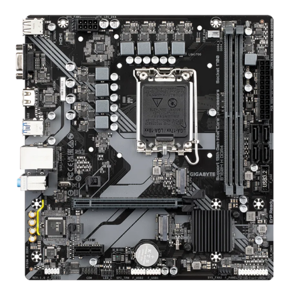 დედა დაფა: Gigabyte B760M H DDR4 2DDR4 LGA1700