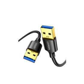 USB კაბელი UGREEN US128 (10371), USB-A 3.0 Male To Male Cable, 2m, Black