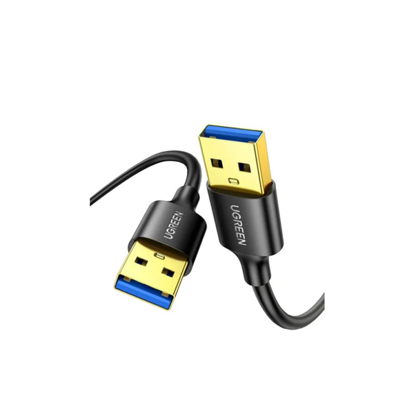 USB კაბელი UGREEN US128 (10371), USB-A 3.0 Male To Male Cable, 2m, Black