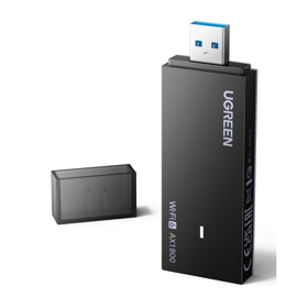 WIFI ადაპტერი UGREEN 65225 AX1800, 1201Mbps, USB Wifi6 Adapter, Black