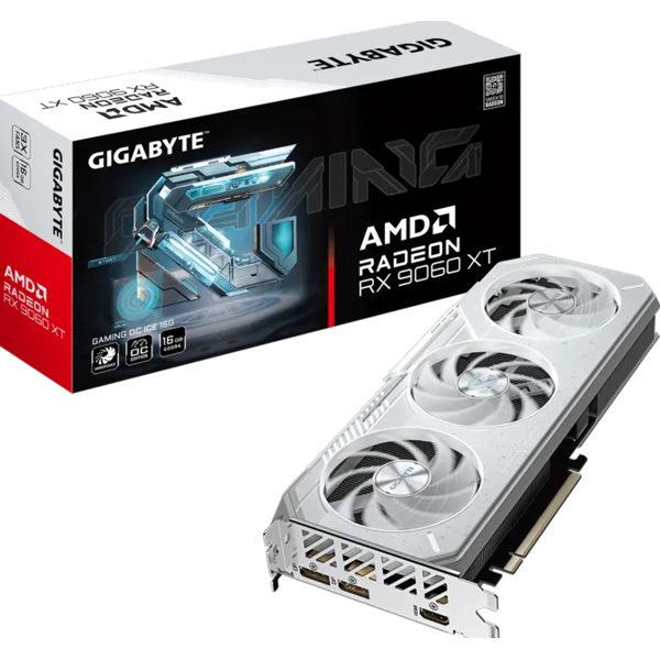 GIGABYTE Graphic Adapter Radeon 9060 XT 16GB GDDR6 OC ICE white