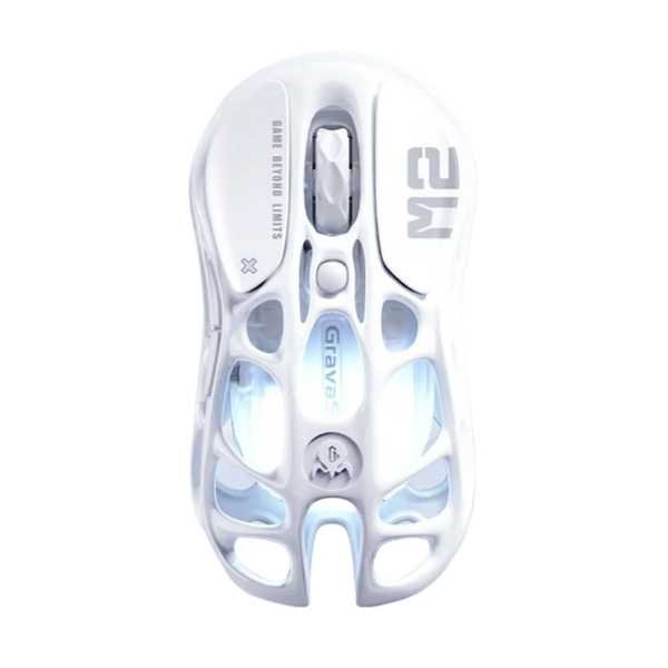 Mouse GravaStar Mercury M2, BT/WL/USB-A, RGB, Opaline White