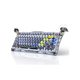 Mechanical keyboard GravaStar Mercury K1 Pro 80keys, GravaStar x Kailh Speedy Mint, BT/WL/USB, RGB, Interstellar Silver  GSK1PRO_S_CGRY