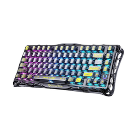 Mechanical keyboard GravaStar Mercury K1 Lite 80keys, GravaStar x BSUN Grey, BT/WL/USB, Aurora Mist