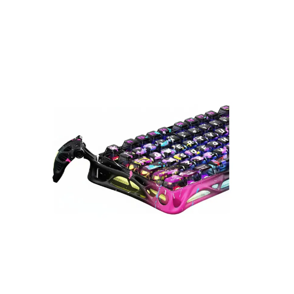Mechanical keyboard GravaStar Mercury V75 Pro 80keys, Magnetic Jade Gaming, 8K, USB-A, RGB, Neon Graffiti