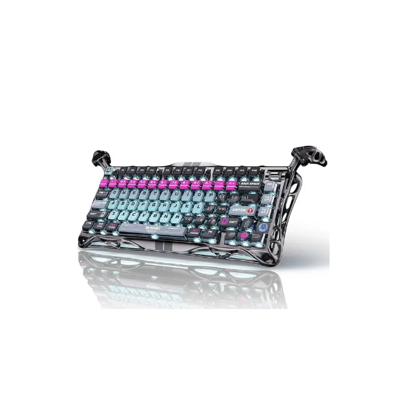 Mechanical keyboard GravaStar Mercury V75 Pro 80keys, Magnetic Jade Gaming, 8K, USB-A, RGB, Neon Graffiti