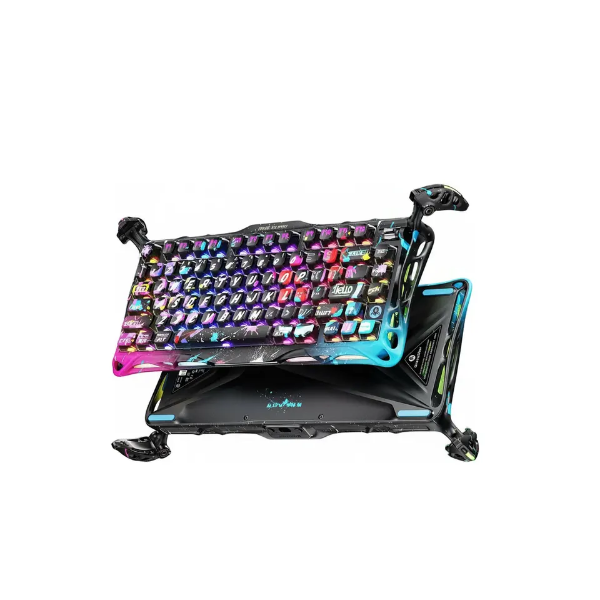 Mechanical keyboard GravaStar Mercury V75 Pro 80keys, Magnetic Jade Gaming, 8K, USB-A, RGB, Neon Graffiti