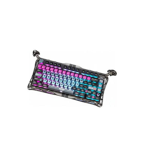Mechanical keyboard GravaStar Mercury V75 Pro 80keys, Magnetic Jade Gaming, 8K, USB-A, RGB, Neon Graffiti