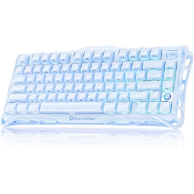 Keyboard GravaStar Mercury K1 80keys, GravaStar x Kailh Cheery Pink, EN, BT/WL/USB, Ice Blue GSK1_BLU