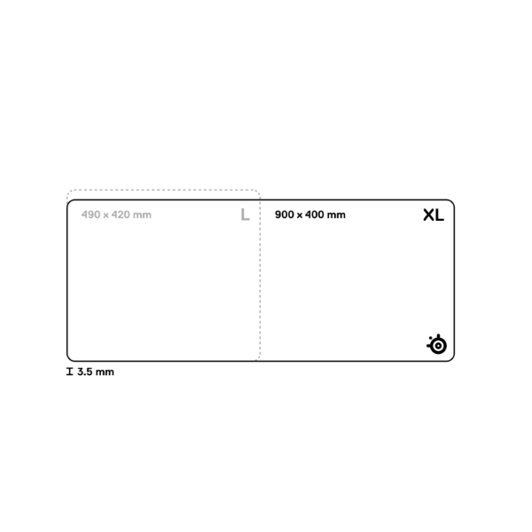 SteelSeries Mouse Pad QcK Perf Control, XL (900x400х3,5мм), black