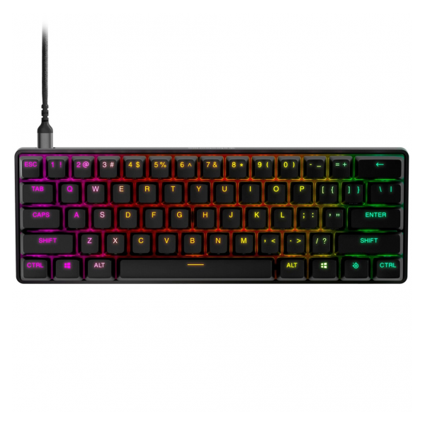 SteelSeries Keyboard mechanical Apex Pro Mini 61key, HyperMagnetic Switch, USB-A/WL, EN, RGB, black