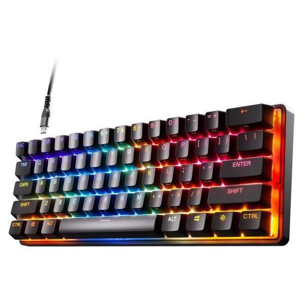 SteelSeries Keyboard mechanical Apex Pro Mini 61key, HyperMagnetic Switch, USB-A/WL, EN, RGB, black