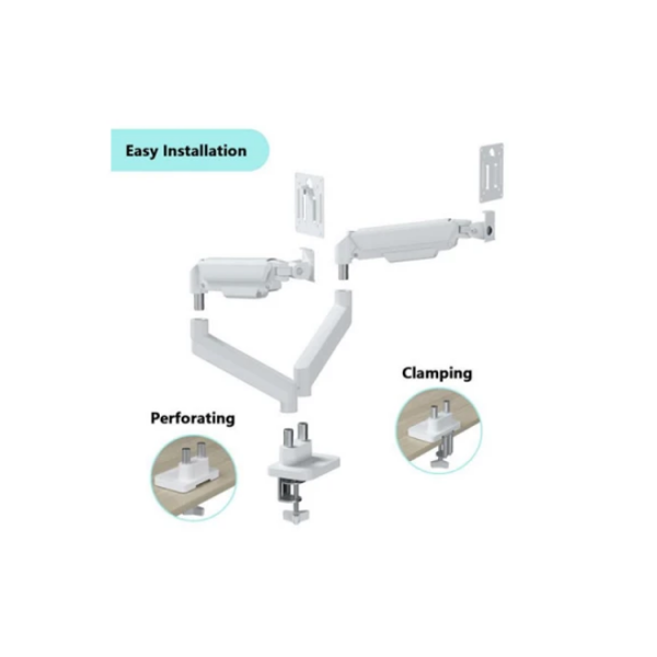 მონიტორის საკიდი Gembird Double Monitor Mounting Arm 17"-32"(MA-DA2-06-W)