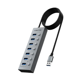 CABLETIME CT-HUBAC7-AG 7-in-1 USB A+C 3.0 hub