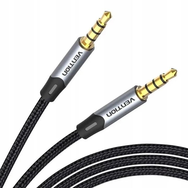 VENTION BAQHG TRRS 3.5MM Male to Male Aux  Cable 1.5M Gray