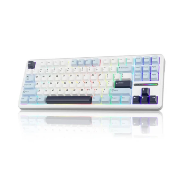 კლავიატურა: AULA F87 RGB Mechanical Gaming Keyboard Blue/White/Purple (Graywood V3 Switch)