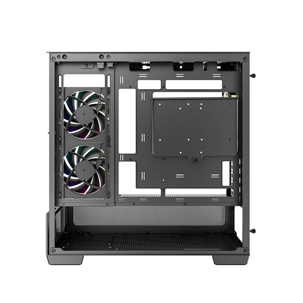 ქეისი, CG380U 3F, DEEPCOOL, Panoramic-Curved-Glass-M-ATX, 5 Slots, Black.